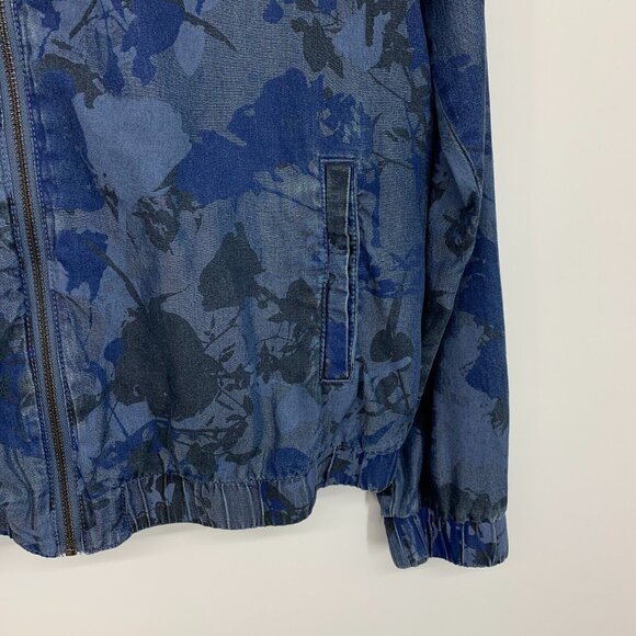 Juicy Couture Jacket Blue Camo Full Zip Front Lyocell - Picture 6 of 11